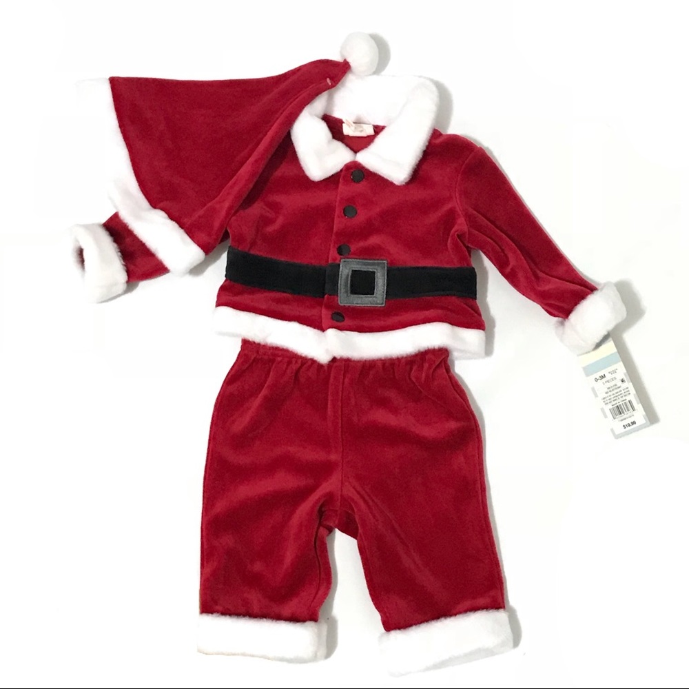 Baby Santa Claus Outfit Set New Infant Boy Girl Set Red Hat